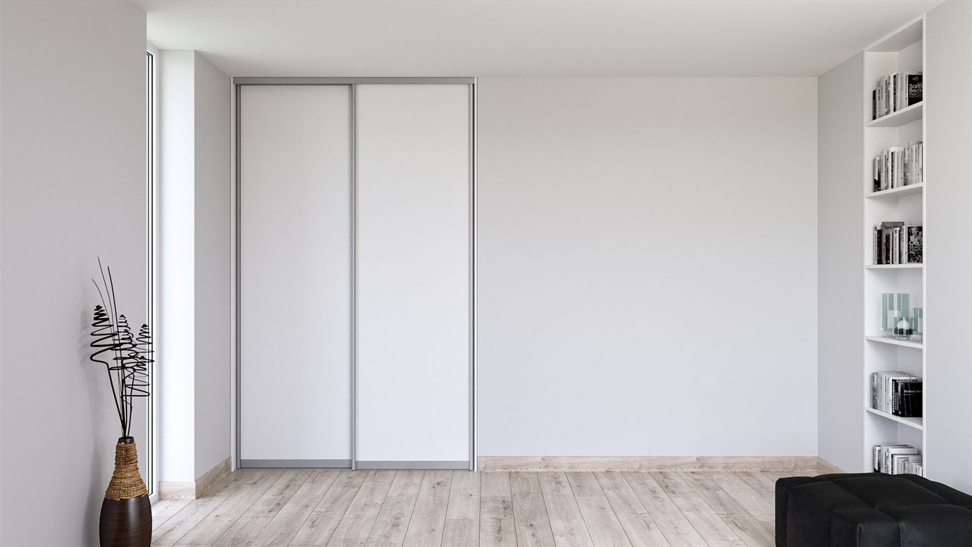 Posuvné dveře na míru, 2× Bílá Briliant