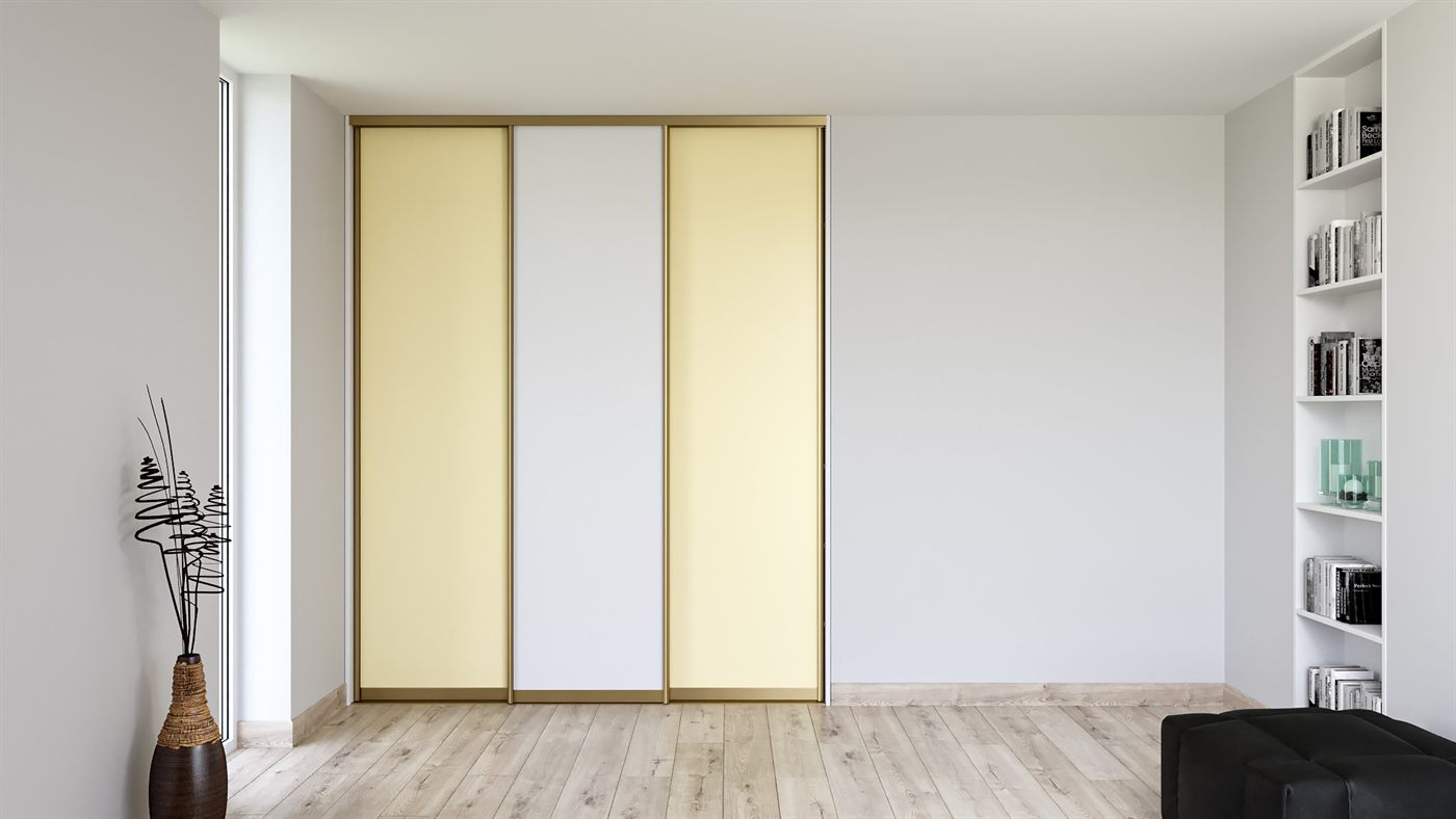 Posuvné dveře na míru, vanilka a Bílá Briliant