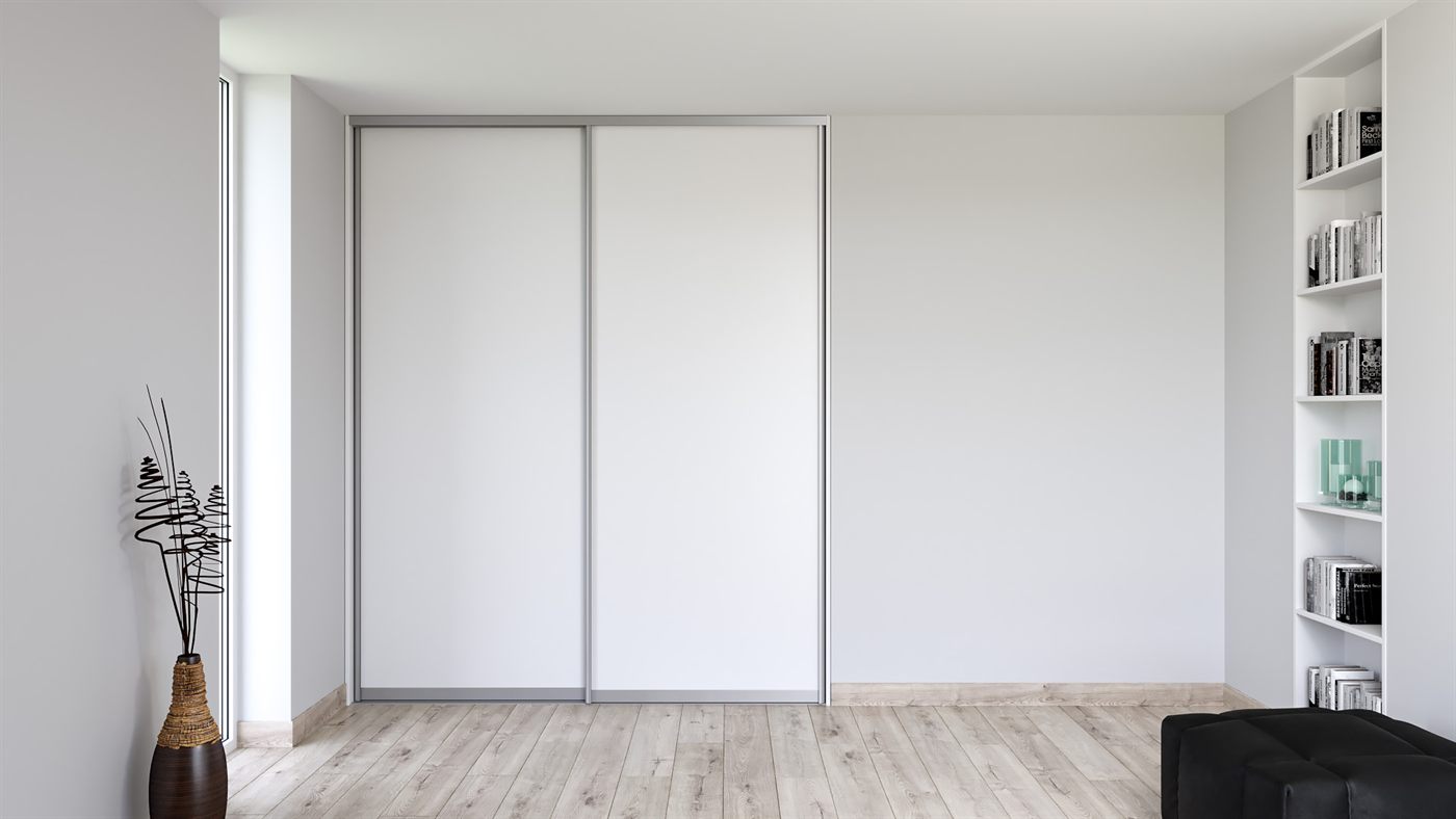 Posuvné dveře samostatně 210 cm, 2× Bílá Briliant